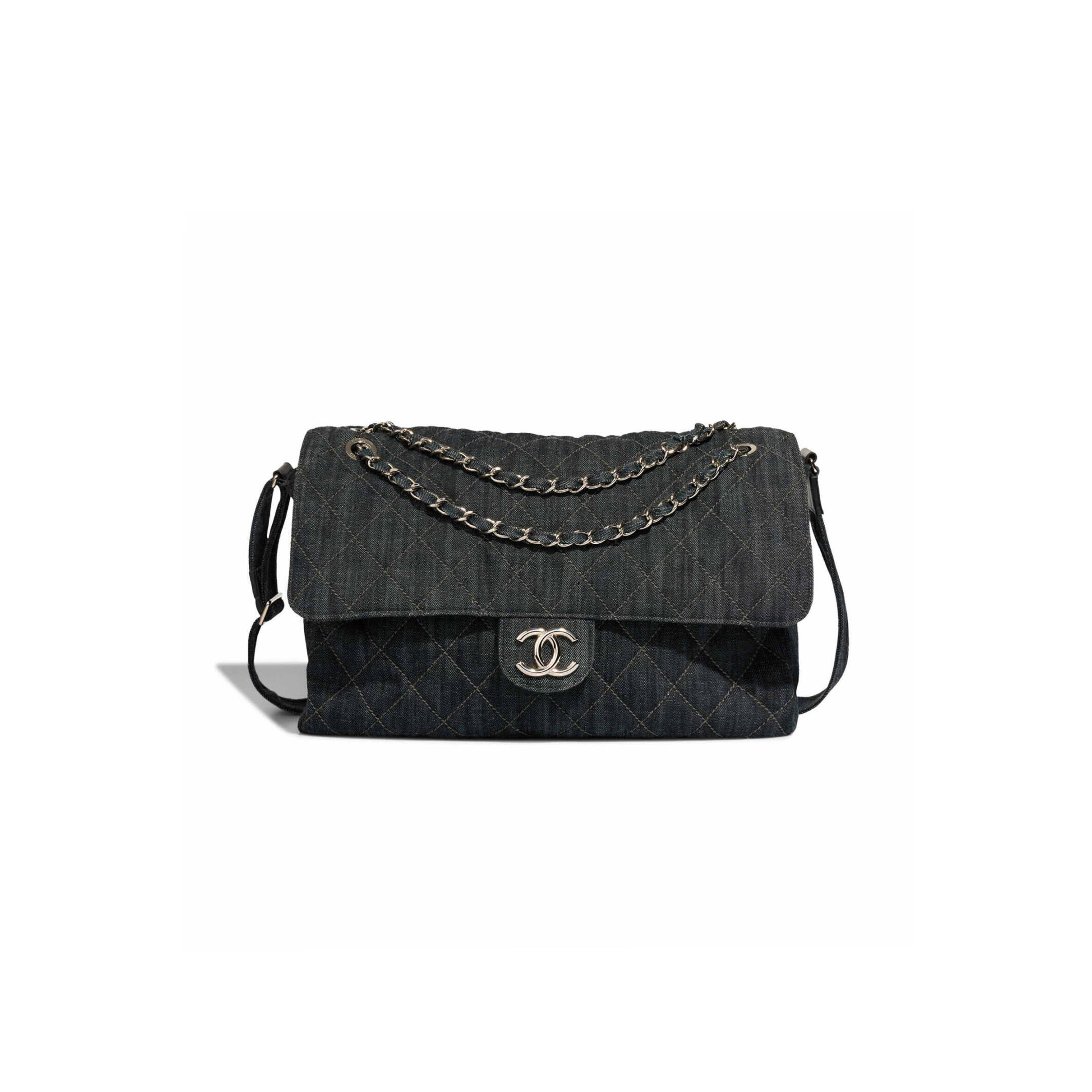 CHANEL TIMELESS MAXI DENIM DARK BLUE 515356 (40*30*11cm)
